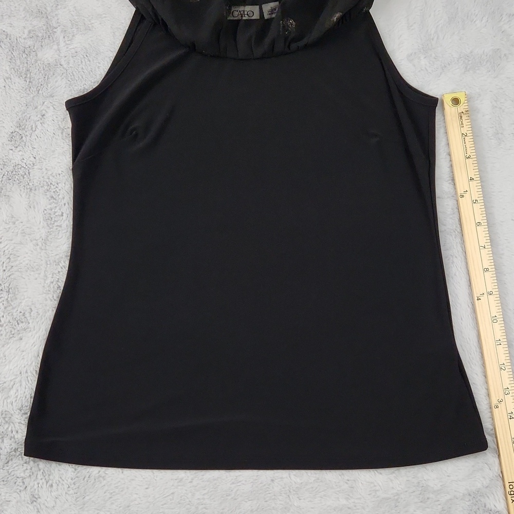 CATO women's black blouse with gold sequins size S - Picture 12 of 12